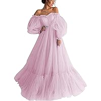Women's Long Puffy Sleeve Prom Dress Off Shoulder A Line Sweetheart Evening Gowns Party Dresses Ball Gowns