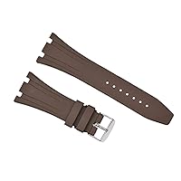 Ewatchparts 27MM AP RUBBER BAND STRAP COMPATIBLE WITH AUDEMARS PIGUET 15400 ROYAL OAK OFFSHORE BROWN