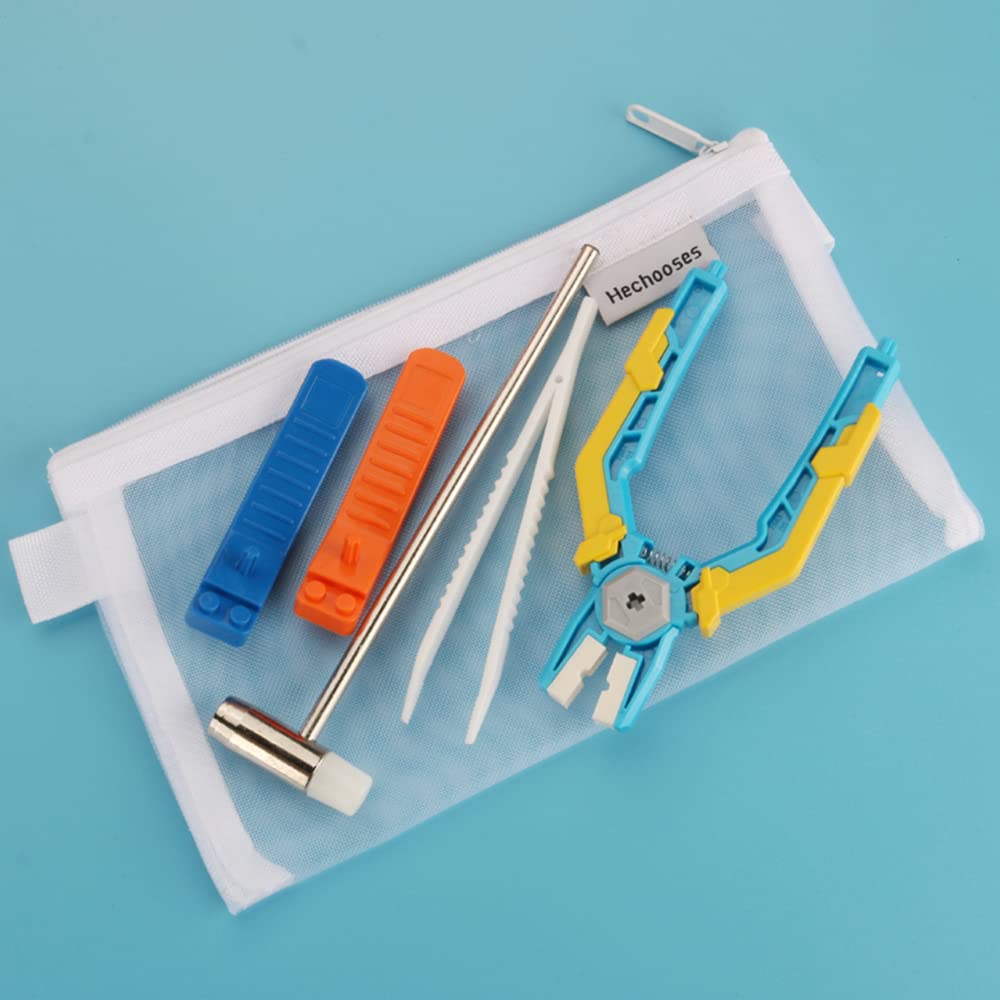 Ulanlan Separator Tools Compatible with Lego Blocks and Technic, Building Block Tool Kit, Including 1 Multi use Hammer,1 Blocks Pliers, 1 Clip and 5 Brick Separator
