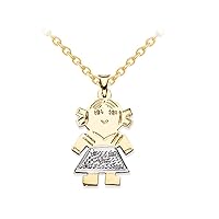 RYLOS Necklaces For Women Gold Necklaces for Women & Men Yellow Gold Plated Silver or Sterling Silver Personalized Diamond & Colorstone Girl Necklace Special Order, Made to Order 18