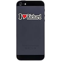 Decal Sticker Mobile Phone Handy Skin 50 mm - I Love Richard - Smartphone Mobile Phone - Sticker with Name of Man Woman Child