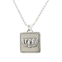 Lotus Necklace in Recycled Sterling Silver, 6900