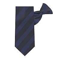 Jacob Alexander Boys' 14 inch Stripe Tonal Clip-On Neck Tie