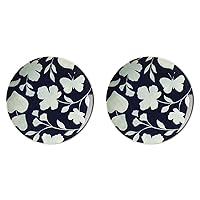 Kate Spade Petal Lane Flower Accent Plate, 1.00 LB, Green (Pack of 2)