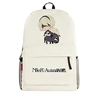 Game NieR:Automata Cosplay Backpack Casual Daypack Day Trip Travel Hiking Bag Carry on Bags Beige /1