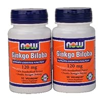 Now Foods Ginkgo Biloba 120mg, Veg-capsules, 100-count (Pack of 6)
