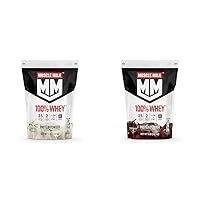 100% Whey Protein Powder, Vanilla & Chocolate, 5 Pound Each, 68 & 66 Servings, 25g Protein, 2g Sugar, Low Fat, NSF Certified for Sport