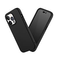 RhinoShield Case Compatible with [iPhone 14 Pro] | SolidSuit - Shock Absorbent Slim Design Protective Cover with Premium Matte Finish 3.5M / 11ft Drop Protection - Classic Black