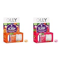 OLLY Immunity Sleep Fast Dissolves, 3mg Melatonin, Vitamin C, 30 Count & Extra Strength Sleep Fast Dissolve Tablets, 5mg Melatonin, 30ct