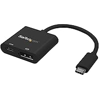 StarTech.com USB C to DisplayPort Adapter with Power Delivery - 4K 60Hz HBR2 - USB Type-C to DP 1.2 Monitor Video Converter w/ Charging - 60W PD Pass-Through - Thunderbolt 3 Compatible (CDP2DPUCP)
