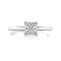 2 CT Princess Cut Moissanite Engagement Ring In 14K White Gold Solitaire Wedding Ring Promise Ring Men's & Women's Ring Anniversary Ring Gift