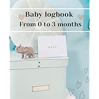 Baby logbook from 0 to 3 months: Perfect Notebook after hospital discharge, Action plan to establish at home for the babies, temperature, diaper, ... nursing, Record, Tracking, Pad, Great gift