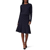 Rent The Runway Pre-Loved Navy Polka Dot Skirt