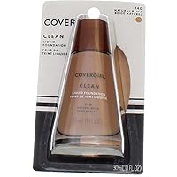 CoverGirl Clean Normal Skin, 140 Natural Beige, 1 Ounce, Liquid Foundation Concealer