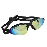 Swimming Glasses, Swim Glasses Fgprf Silicne Frame Wide View Drp Resistant Adjustable Back Strap