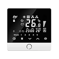 Smart Thermostat 5+2 Programmable Energy Saving 3A Water Heating Thermostat LCD Display Smart Temperature Controller Digital Thermostat with Child Lock Function for Office/Home