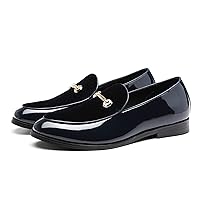 Men' s Casual Loafers Lace Up Genuine Leather Round Toe Tassel Smoking Stretch Shoe Flexible Block Heel