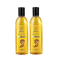 Jiva Massage Oil - 120 ml Each (Pack of 2) | Reduces Muscular Stiffness & Pains | Rejuvenates Nervous System | Nourishes The Skin & Muscles