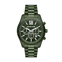 Michael Kors Men's Lexington Chronograph Green Stainless Steel Watch (Model: MK9166)