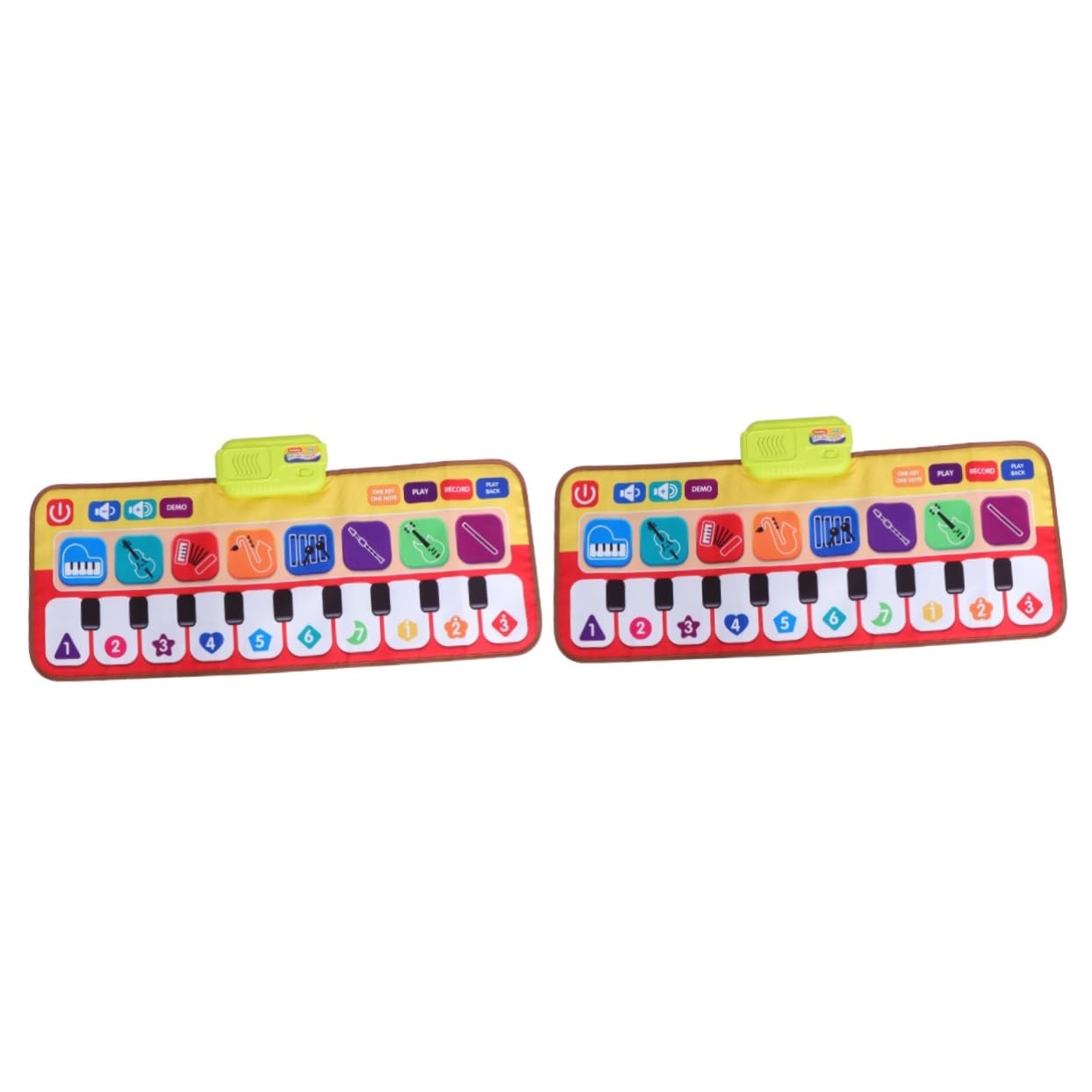 ERINGOGO 2 Pcs Piano Rug Piano Keyboard Mat Floor Piano Keyboard Piano Mat for Toddlers Keyboard Musical Mat Toddlers Music Mat Toy Children Musical Plaything Electric Pedal Baby Plastic