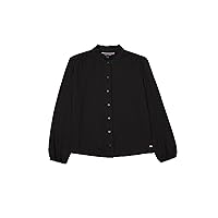 Tommy Hilfiger Women's Adaptive Ruffle Shirt with Magnetic Closure