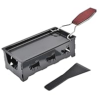 BESTOYARD 1 Set Cheese Griddle Carbon Steel Baking Tray Raclette Table Grill for Cheese Candlelight Cheese Raclette Indoor Grill Household Mini Cheese Oven Iron Kitchen Supplies Korean