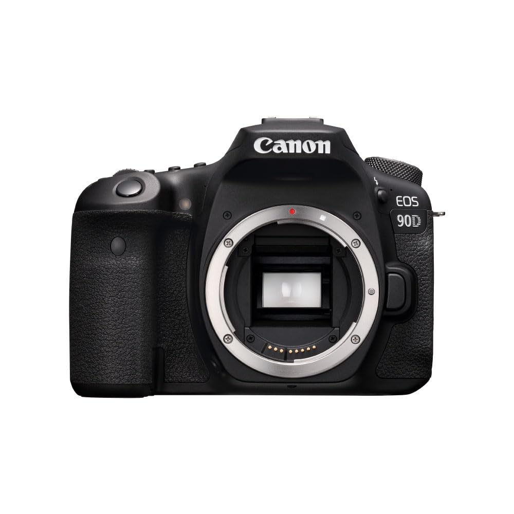 Canon DSLR Camera [EOS 90D] with Built-in Wi-Fi, Bluetooth, DIGIC 8 Image Processor, 4K Video, Dual Pixel CMOS AF, and 3.0 Inch Vari-Angle Touch LCD Screen, [Body Only], Black