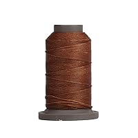 WUTA Leather Sewing Round Waxed Thread New 90 Meter Polyester Hand Sewing Line for Leather Work Cord Tool DIY (Saddle Brown, 0.55mm)