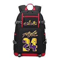 Basketball Player Star K-obe Multifunctional Colorful Backpack Leisure Laptop Daypack With USB Charging Port