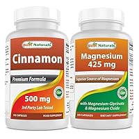 Best Naturals Cinnamon 500 mg & Magnesium Glycinate 425 mg