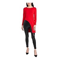 Vince Camuto Womens Ponte Tunic Top, S, Red