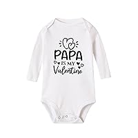 Kids Baby Valentine's Day Toddler Girls Boys Letter Heart Prints Long Sleeves Jumpsuit Romper Baby Boy Shirts 18