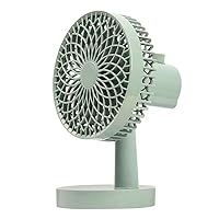 USB Desktop Fan With 1200mAh Personal Small Table Air Circulator Fan 3 Speed Adjustable For Head 90°Rotatable Usb Desk Fan Rechargeable Oscillating Small Fan Powerful Quiet Electric Plug In