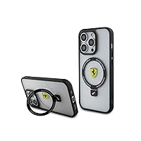 CG MOBILE Ferrari Magfit Ring Stand Case For iPhone 15 Pro (Transparent)