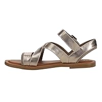 TOMS Womens Sloane Metallic Flat Athletic Sandals Casual - Gold