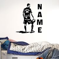 Personalized Custom Soccer Player Wall Decal - Vinyl Decal Soccer Player Wall Art - Sports Personalized Wall Decals for Bedroom