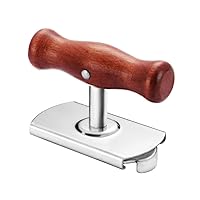 Adjustable Easy Jar Opener Manual, Stainless Steel Easy Can Wooden Handle Screwing Open Cap Opener Gadget Kitchen Tool