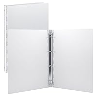 SUNEE 3 Ring Binder 1/2 inch 4 Pack, Clear View Binder Three Ring PVC-Free (Fit 8.5x11 Inches) for School Binder or Office Binder Supplies, Assorted
