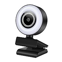 B12 1080P Webcam Computer Camera 3 Light Mode 360°Rotate Live Broadcast Beauty for Online Streaming Meeting Full-HD 1080P Live Stream Camera Camera for Online Learning Meeting
