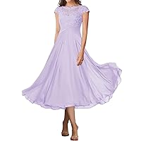 Mother of The Bride Dresses Lace Long Wedding Guest Dresses for Women Chiffon Formal Evening Dress