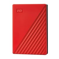 WD 6TB My Passport Portable External Hard Drive, Red, and Password Protection, USB 3.1/USB 3.0 Compatible - WDBR9S0060BRD-WESN