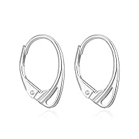 10pcs Adabele Authentic 925 Sterling Silver Leverback Earring Hooks 23mm Oval Earwire Connector for Earrings Jewelry Making SS15-1