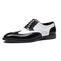 Casual Genuine Leather Lace-up Cap Toe Oxfords Dress Derby Formal Shoes for Men Brogues Business