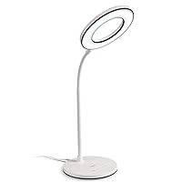 LED Desk Lamp Eye-Caring Table Lamp, 3 Color Modes with 4 Levels of Brightness, Dimmable Office Lamp with Adapter, Touch Control Sensitive, 360° Flexible