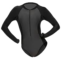 Plus Size Swimsuit for Women One Piece Neon Yellow Bikini Color Briefs Swimsuit Crewneck Zipper Style Multi Co