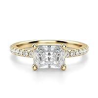 2.5 ct Engagement Ring,Moissanite Stone Round Diamond S925 Sterling Silver Radiant Cut Diamond Anniversary Promise Rings Wedding Band for Women