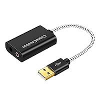 USB External Stereo Sound Card 3.5mm USB Adapter 5.1 Channel USB to Microphone Speaker Interface for PC Laptop Sound Card Converter