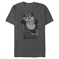 Star Wars Big & Tall Wicket The Ewok Men's Tops Short Sleeve Tee Shirt, Charcoal Heather, XX-Large