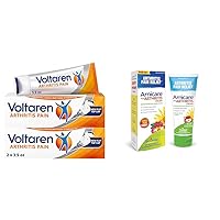 Voltaren Arthritis Pain Gel for Powerful Topical Arthritis Pain Relief - New Easy Open Cap - 100 g x 2 & Boiron Arnicare Arthritis Cream with Devil’s Claw for Pain Relief - 2.5 oz