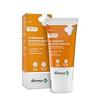 The Der-ma Co 1% Hyaluronic Sunscreen SPF 50 Aqua Gel, PA++++, Lightweight, No white-cast for Broad Spectrum & Blue Light Protection for Oily and Dry Skin - 80g